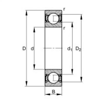 FAG Rillenkugellager - S6208-2RSR