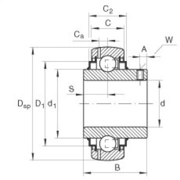 FAG شعاعي إدراج الكرات - GY1008-KRR-B-AS2/V