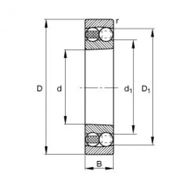 Bearing 1305-K-TVH-C3 FAG