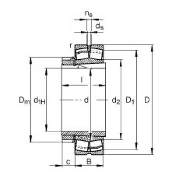 FAG Pendelrollenlager - 22219-E1-XL-K + H319