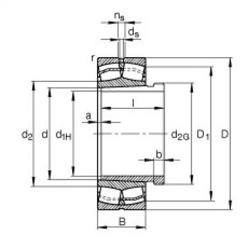 المحامل 22314-E1-K-T41A + AHX2314G FAG