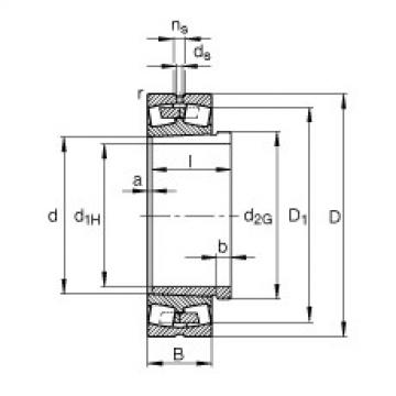 المحامل 22256-B-K-MB + AH2256G FAG