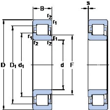 المحامل NJ 19/530 ECM/HB1 SKF