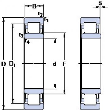 المحامل NU 1022 M SKF