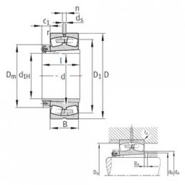 المحامل 23168-B-K-MB+H3168 FAG