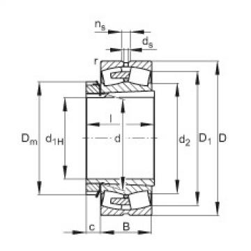 المحامل 22348-E1A-K-MB1 + H2348X FAG