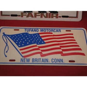 Vintage Lot of 2 New Britain License Plate Car Dealership and Fafnir Bearing