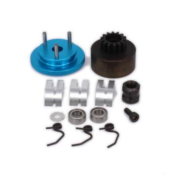 1 set blue Bell 14T Gear Flywheel Assembly Bearing Clutch Shoes For 1/8 RC Car