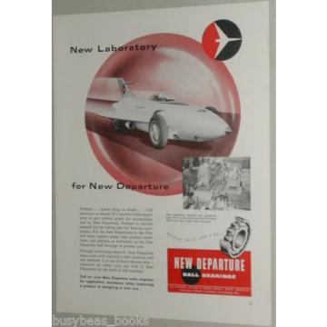 1954 New Departure Ball Bearings advertisement, GM Firebird gas turbine car