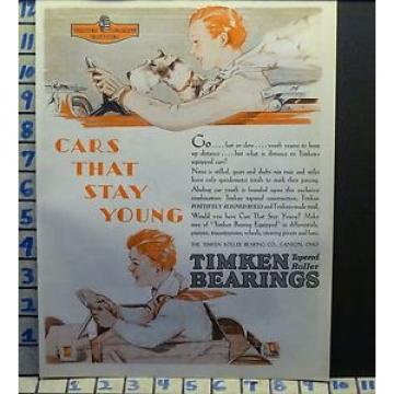 1929 TIMKEN BEARING DOG CHILD CANTEN OHIO CAR AUTO RACING VINTAGE AD  M73