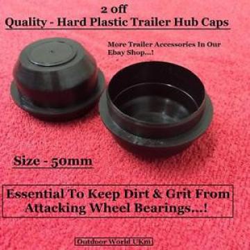 Trailer Hub Caps 2 Bearings Plastic Wheel Car Camping Motorbike Goods Builders