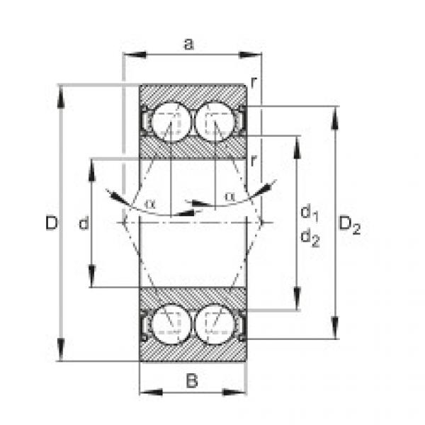 FAG Schr&auml;gkugellager - 3804-B-2RS-TVH #1 image