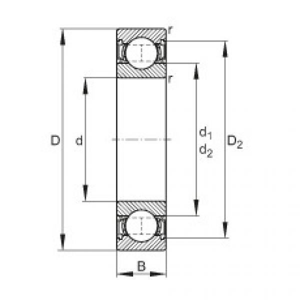 FAG Rillenkugellager - 6314-2RSR #1 image