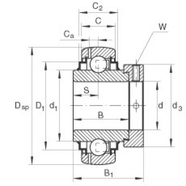 FAG شعاعي إدراج الكرات - GE40-XL-KRR-B-FA125 #1 image