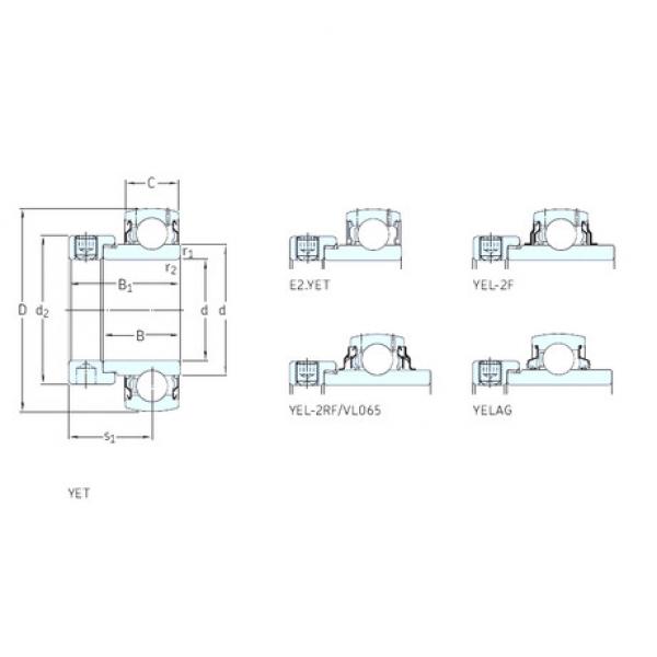 المحامل YEL206-102-2F SKF #1 image