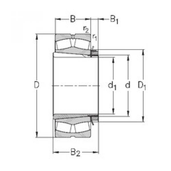 المحامل 23144-K-MB-W33+OH3144-H NKE #1 image