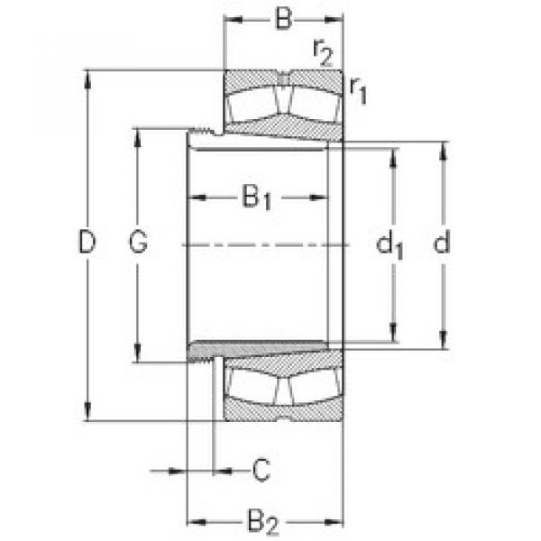 المحامل 22320-E-K-W33+AHX2320 NKE #1 image