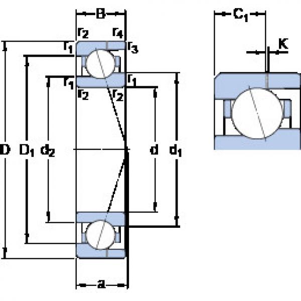 المحامل 71906 ACE/HCP4AH SKF #1 image