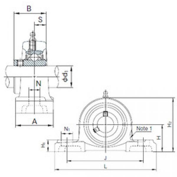 المحامل UCP309 NACHI #1 image