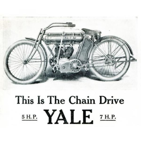 1912 HUPMOBILE Car AD. Man Reams MAIN BEARING+ YALE Twin Cyli 7 HP MOTORCYCLE AD #4 image